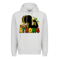 Dove Grey She is strong Black History Premium Hoodie - HowdyJamesFarm