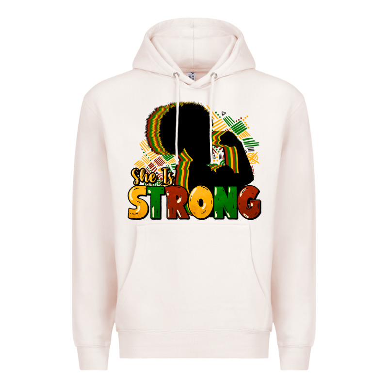 She Is Strong Black History Premium Hoodie by HowdyJamesFarm | Teevron