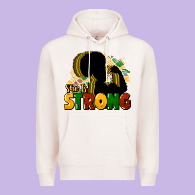 She Is Strong Black History Premium Hoodie Designed By Howdyjamesfarm