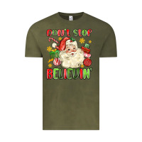 Vintage Olive don't stop believin' Vintage Tee - MaliasSmallBusiness
