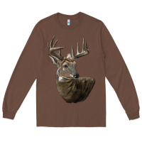 Chestnut white tailed buck deer head Long Sleeve Tee - LillyAllenDesigns