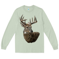 Matcha white tailed buck deer head Long Sleeve Tee - LillyAllenDesigns