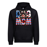 Black American Dog Mom Urban Hoodie - CowhideDigitalArt