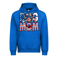 Cobalt American Dog Mom Urban Hoodie - CowhideDigitalArt
