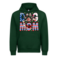 Forest Green American Dog Mom Urban Hoodie - CowhideDigitalArt