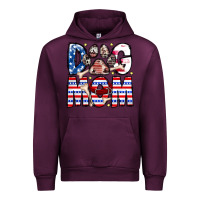 Mauve Wine American Dog Mom Urban Hoodie - CowhideDigitalArt