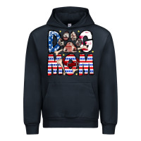 Navy American Dog Mom Urban Hoodie - CowhideDigitalArt