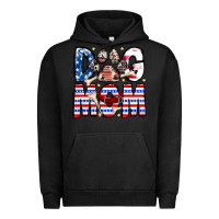 Pigment Black American Dog Mom Urban Hoodie - CowhideDigitalArt