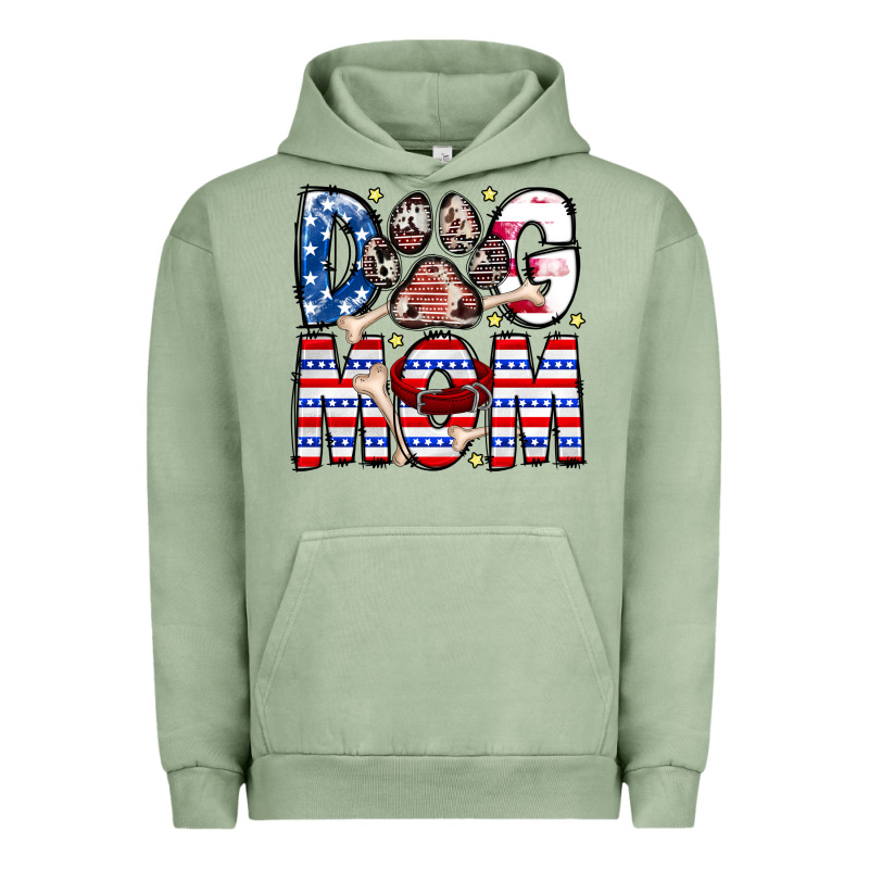 American Dog Mom Urban Hoodie by CowhideDigitalArt | Teevron