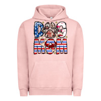 Pigment Salmon American Dog Mom Urban Hoodie - CowhideDigitalArt