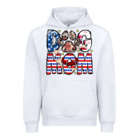 White American Dog Mom Urban Hoodie - CowhideDigitalArt