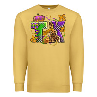 Antique Gold texas mardi gras olivia Premium Sweatshirt - OliviaCreatesArt
