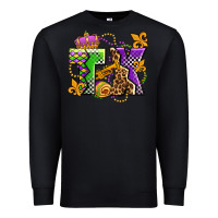Black texas mardi gras olivia Premium Sweatshirt - OliviaCreatesArt