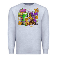Heather Grey texas mardi gras olivia Premium Sweatshirt - OliviaCreatesArt