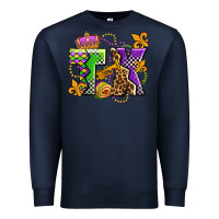 Navy texas mardi gras olivia Premium Sweatshirt - OliviaCreatesArt