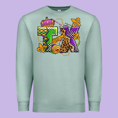 Texas Mardi Gras Olivia Premium Sweatshirt Designed By Oliviacreatesart