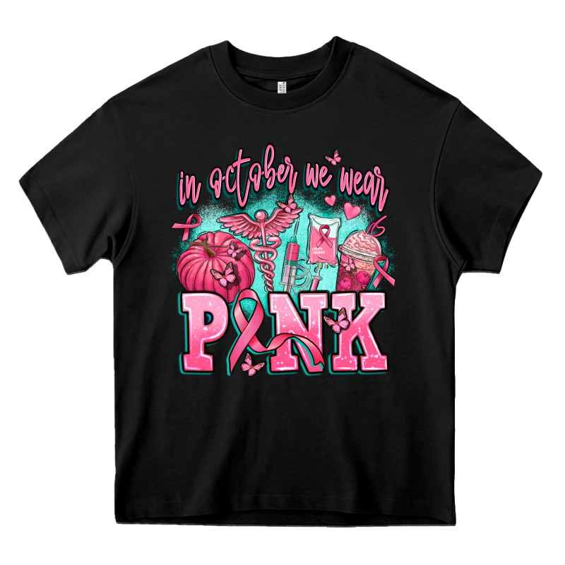 In October We Wear Pink Heavy Core Tee by AdoDesignShop | Teevron