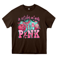 Chocolate Brown in october we wear pink Heavy Core Tee - AdoDesignShop