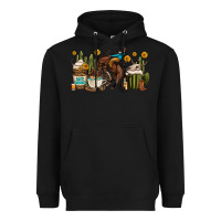 Black rodeo cowboy coffee cups Heavyweight Hoodie - OliviaCreatesArt