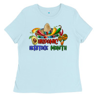 Baby Blue hispanic heritage month Ladies Tee - BundleAndBundleShop