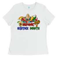 White hispanic heritage month Ladies Tee - BundleAndBundleShop