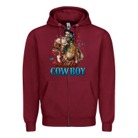 Burgundy Little Cowboy Midilli Horse kid boy Zipper Hoodie - HowdyJamesFarm