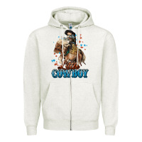 Oatmeal Heather Little Cowboy Midilli Horse kid boy Zipper Hoodie - HowdyJamesFarm