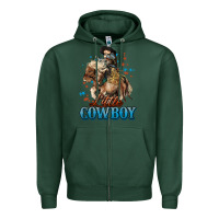 Sports Green Little Cowboy Midilli Horse kid boy Zipper Hoodie - HowdyJamesFarm
