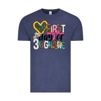 Vintage Denim my first day of 3rd grade Vintage Tee - NancyCooperArtShop