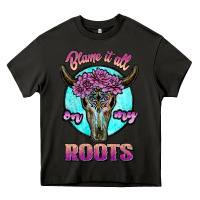 Asphalt blame it all on my roots white Heavy Core Tee - JahusDesignShop