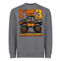 Storm i'm three this is how i roll monster truck birthday Heavyweight Sweatshirt - Jasminsmagicworld