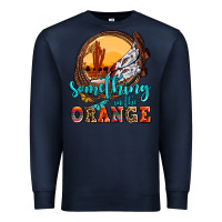Navy something in the orange olivia Premium Sweatshirt - OliviaCreatesArt