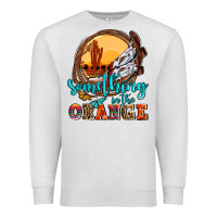 Oatmeal Heather something in the orange olivia Premium Sweatshirt - OliviaCreatesArt