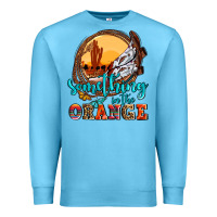 Ocean Blue something in the orange olivia Premium Sweatshirt - OliviaCreatesArt