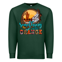 Sports Green something in the orange olivia Premium Sweatshirt - OliviaCreatesArt