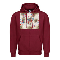 Burgundy usa land of the free because of the brave Zipper Hoodie - TumblerDesignByShophia