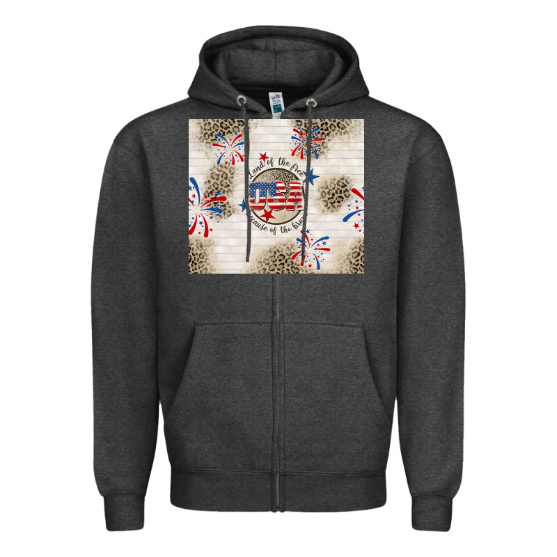 Usa Land Of The Free Because Of The Brave Zipper Hoodie by TumblerDesignByShophia | Teevron