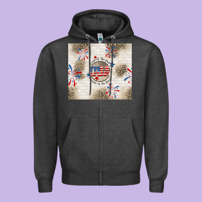 Usa Land Of The Free Because Of The Brave Zipper Hoodie Designed By Tumblerdesignbyshophia