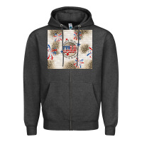 Charcoal Heather usa land of the free because of the brave Zipper Hoodie - TumblerDesignByShophia