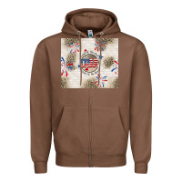 Chestnut usa land of the free because of the brave Zipper Hoodie - TumblerDesignByShophia