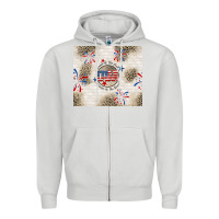 Dove Grey usa land of the free because of the brave Zipper Hoodie - TumblerDesignByShophia
