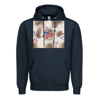 Navy usa land of the free because of the brave Zipper Hoodie - TumblerDesignByShophia