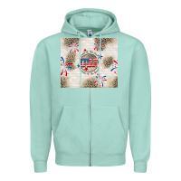 Seafoam usa land of the free because of the brave Zipper Hoodie - TumblerDesignByShophia