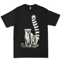 Black Ringtail Cat Premium Tee - LillyAllenDesigns