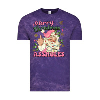 Cloud Purple merry christmas assholes Vintage Tee - MaliasSmallBusiness