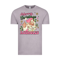 Vintage Zinc merry christmas assholes Vintage Tee - MaliasSmallBusiness