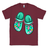 Burgundy nurse crocs Classic Tee - MaliasSmallBusiness