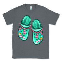 Charcoal Heather nurse crocs Classic Tee - MaliasSmallBusiness