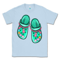 Dusty Blue nurse crocs Classic Tee - MaliasSmallBusiness