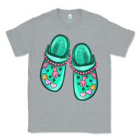 Heather Grey nurse crocs Classic Tee - MaliasSmallBusiness